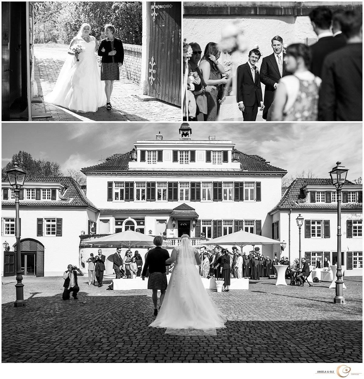 Hochzeit auf Schloss Eulenbroich Einzug der Braut